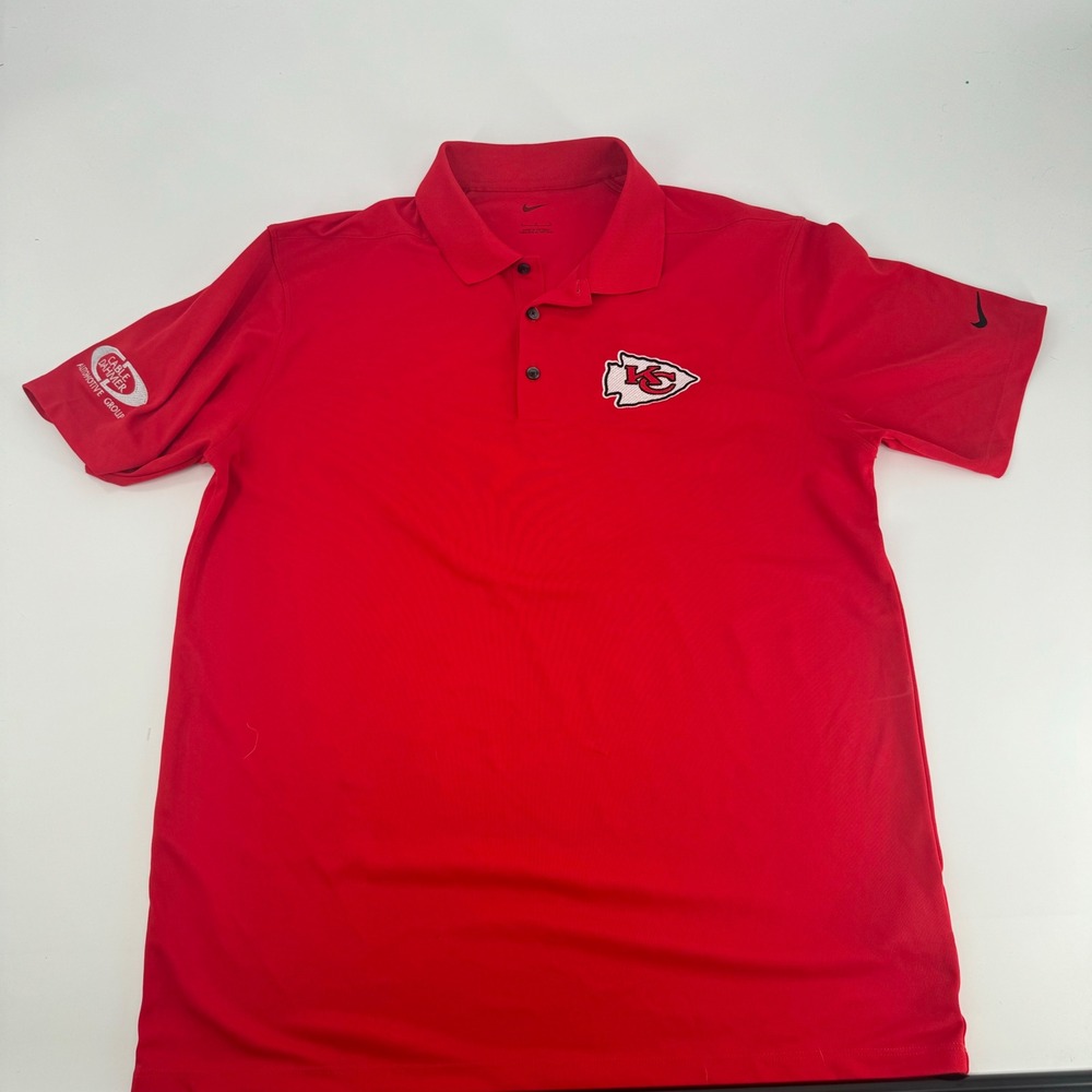 Nike Kansas‎ City Chiefs Polo Shirt Men's Size L Cable Dahmer Automotive Used